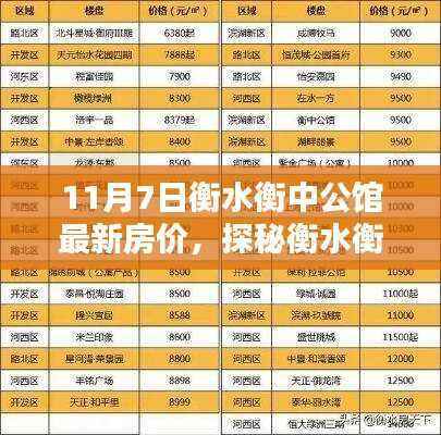 衡水衡中公馆最新房价揭秘,小巷特色小店与房价奥秘探索