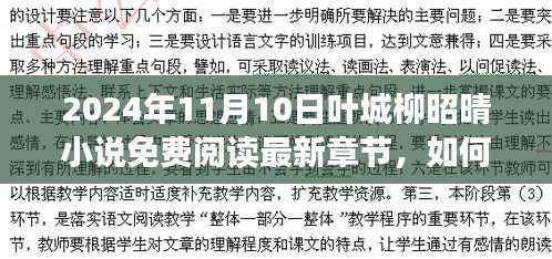 叶城柳昭晴小说免费阅读最新章节,获取与阅读详细步骤指南