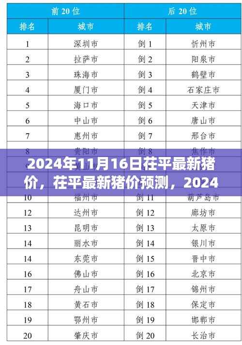 2024年11月16日茌平最新猪价与行业洞察,市场趋势与预测分析
