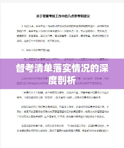 督考清单落实情况的深度剖析