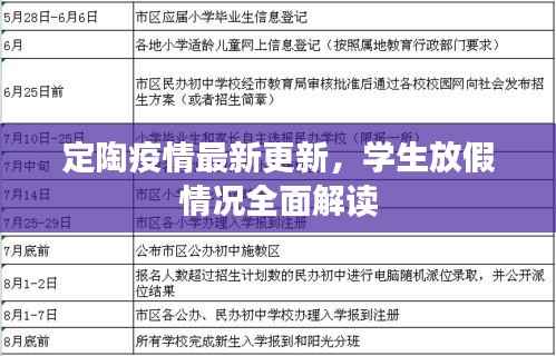 定陶疫情最新更新,学生放假情况全面解读