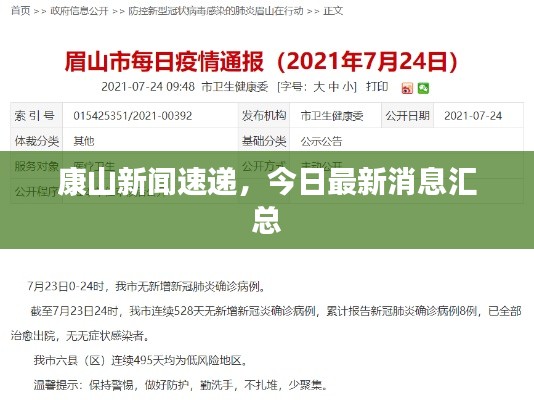 康山新闻速递，今日最新消息汇总